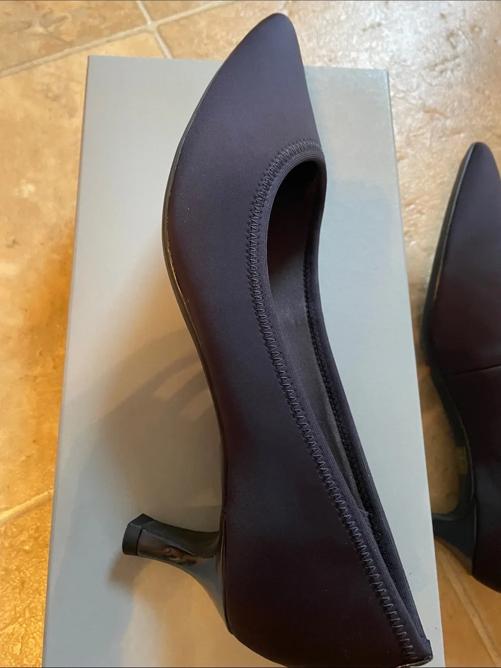 Rockport Women's Black Pointed Heels with Red Trim